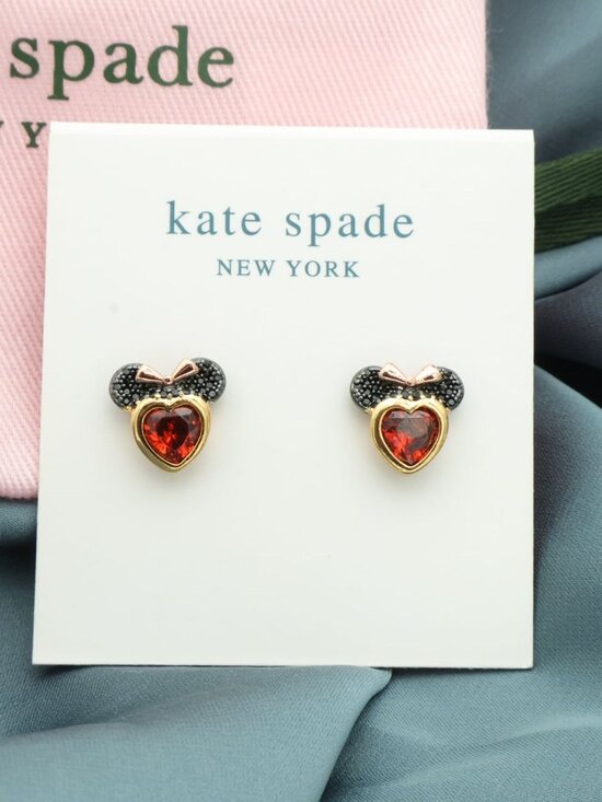 Kate Spade Jewelry - Kate Spade Disney Minnie Mouse Gold Red Earrings NEW Perfect condition